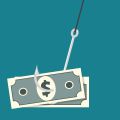 greed - picture of money-grabbing mouse in trap
