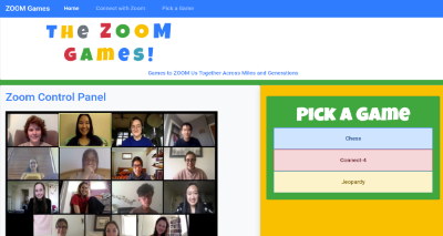 The Zoom Games - cross-generational web games played through Zoom